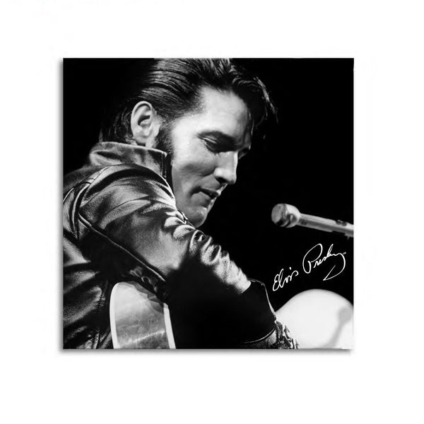 Graceland Elvis 68 Special Black Leather Trivet