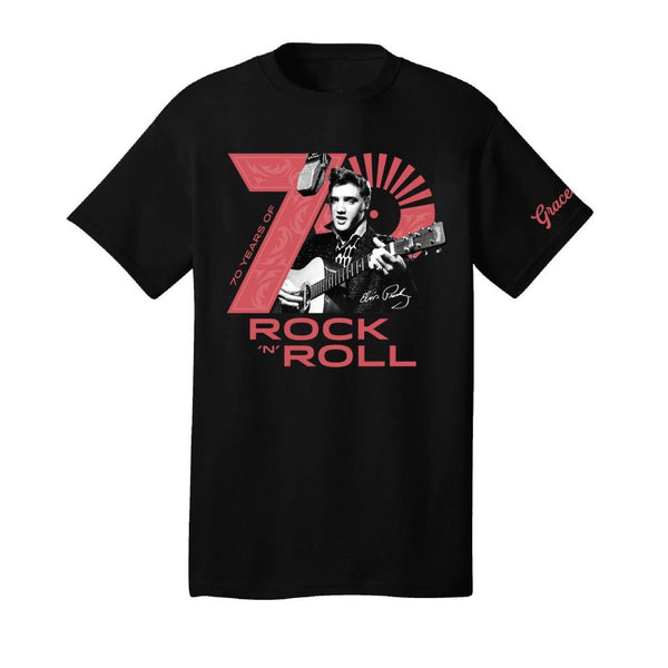graceland Elvis 70 Years of Rock N Roll T-Shirt