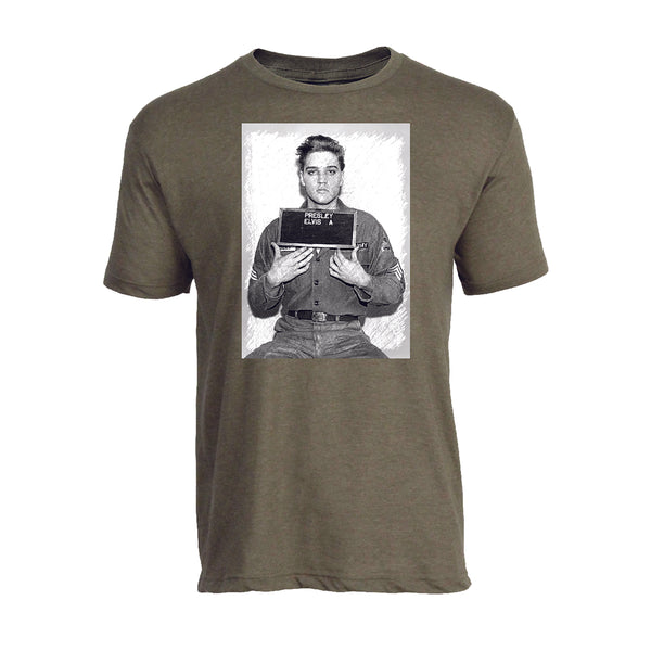 graceland Elvis Army Mug Shot T-Shirt