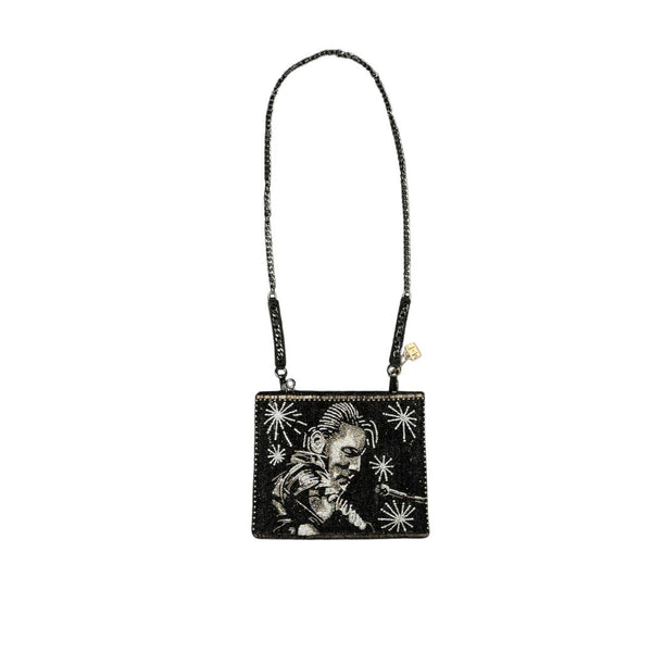 graceland Elvis Black Leather Dreams Handbag