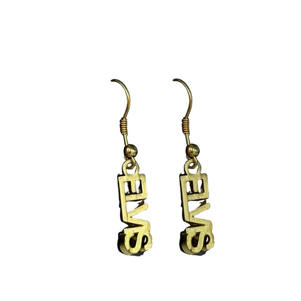 graceland Elvis Block Letter Earrings