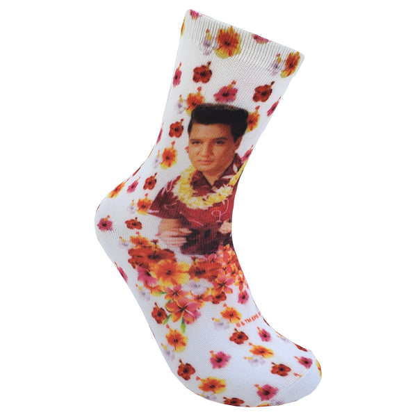 graceland Elvis Blue Hawaii Burst Sublimated Socks