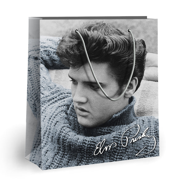 graceland Elvis Blue Sweater Gift Bag