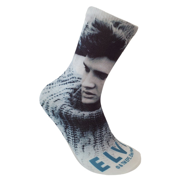 graceland Elvis Blue Sweater Sublimated Socks