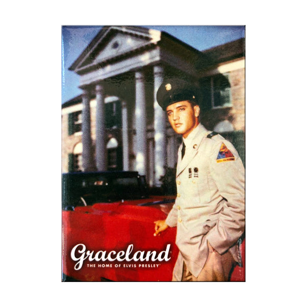 graceland Elvis Graceland Army Magnet