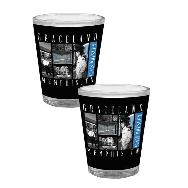 graceland Elvis Graceland Collage Photo Shot Glass