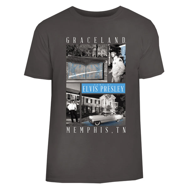 graceland Elvis Graceland Collage Photo T-Shirt