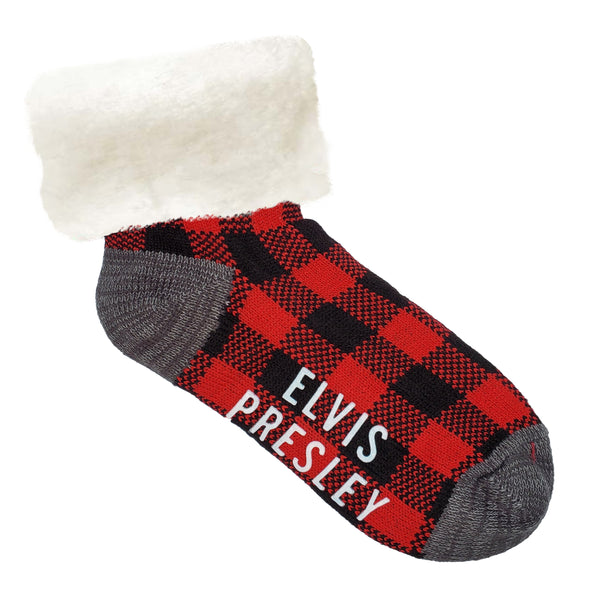 graceland Elvis Graceland Fluffy Plaid Socks