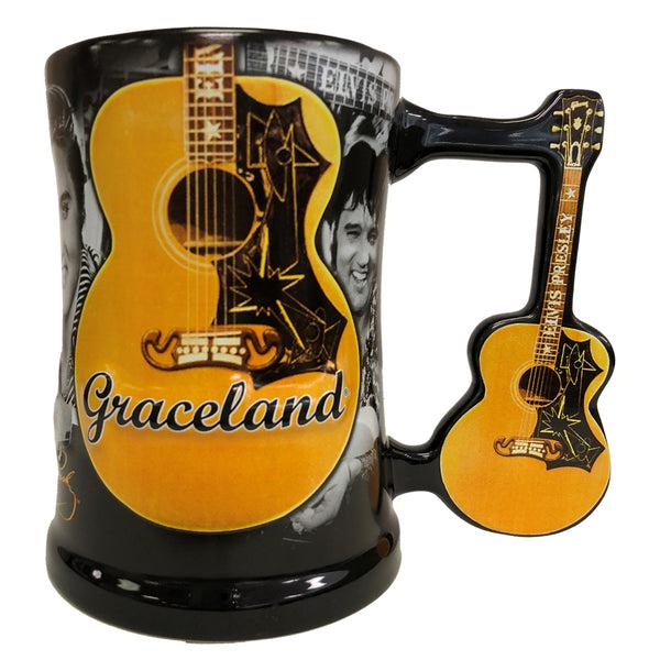 graceland Elvis Graceland Guitar Handle Coffee Mug