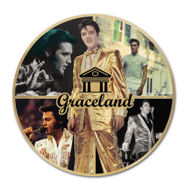 Graceland Elvis Graceland Round Foil Magnet