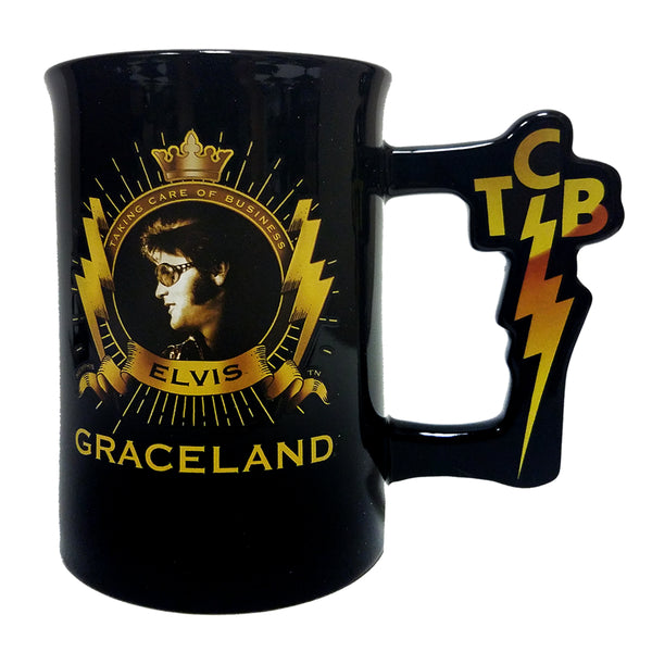 graceland Elvis Graceland TCB Handle Coffee Mug