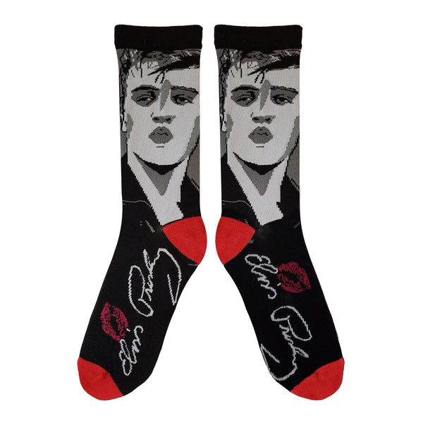 graceland Elvis Kiss Crew Sock