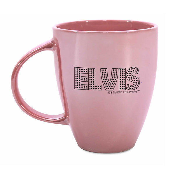 graceland ELVIS Letters Pink Bistro Coffee Mug