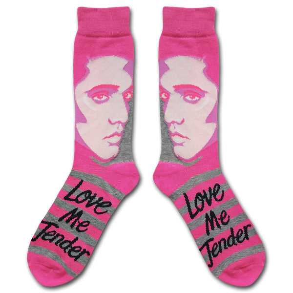 graceland Elvis Love Me Tender Crew Sock