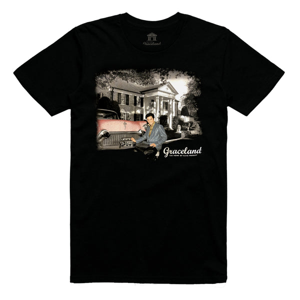 graceland Elvis Pink Classic Car Graceland T-Shirt