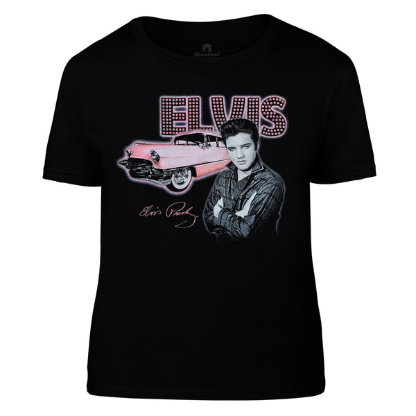 graceland ELVIS Pink Classic Car Women's T-Shirt