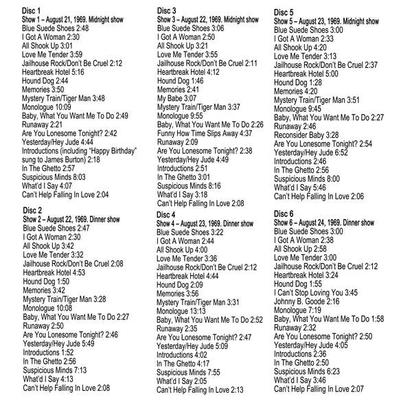 Graceland Elvis Presley: Live 1969 CD Box Set