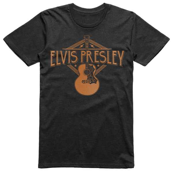 graceland Elvis Presley Metallic Guitar T-Shirt