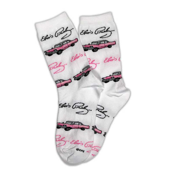 graceland Elvis Presley Pink Classic Car Socks