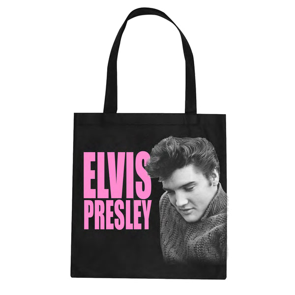 graceland Elvis Presley Pink Looking Down Tote Bag