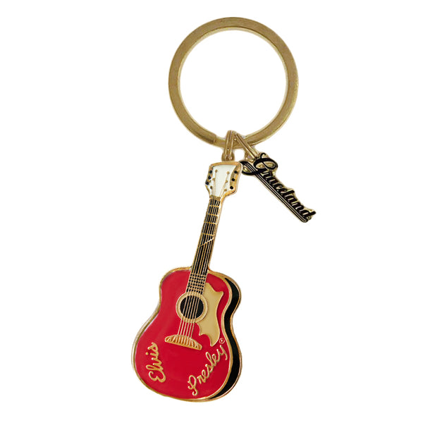 graceland Elvis Presley Red Guitar Key Ring