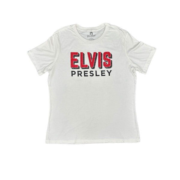 graceland Elvis Presley Rhinestone Women's T-Shirt