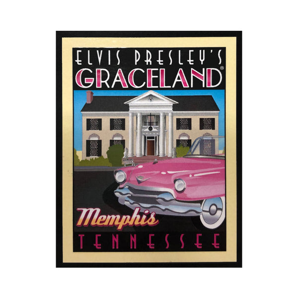graceland Elvis Presley's Graceland Wood Magnet