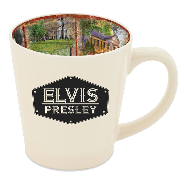 graceland Elvis Presley TCB Rustic Coffee Mug