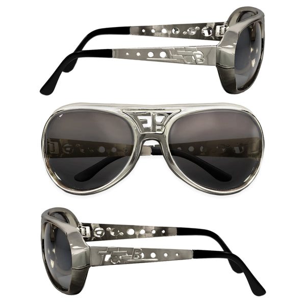 graceland Elvis Presley TCB Silver Sunglasses