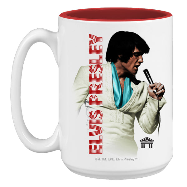 Graceland Elvis Presley White Suit Coffee Mug
