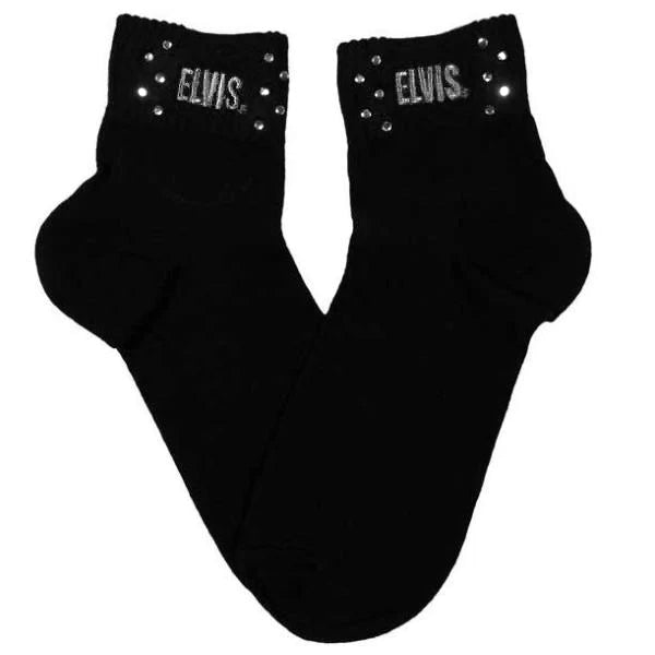 Graceland Elvis Rhinestone Embellished Socks