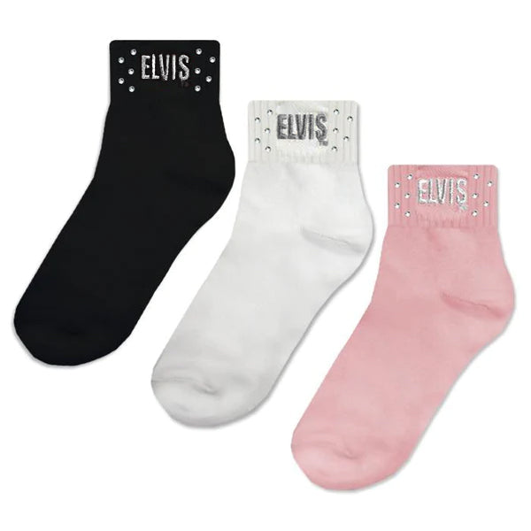 graceland Elvis Rhinestone Embellished Socks