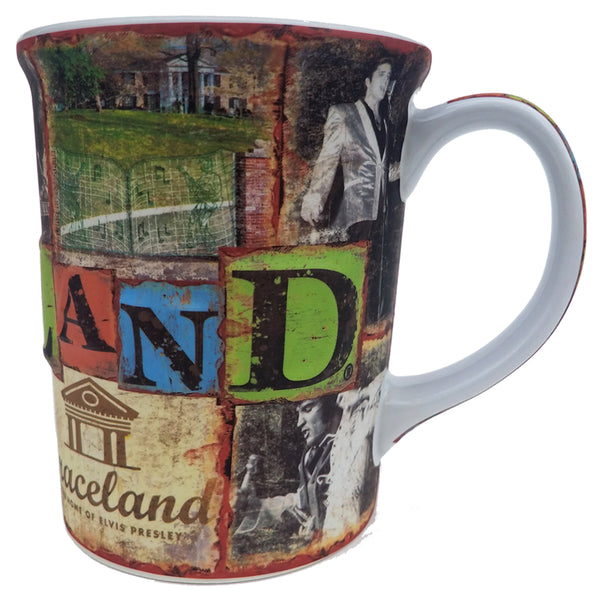 Graceland Graceland Elvis Rustic Embossed Coffee Mug