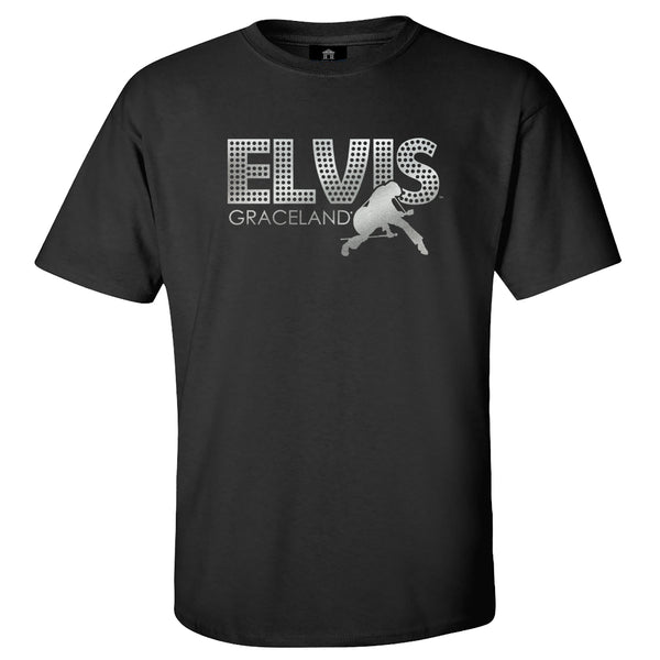 graceland ELVIS Silhouette Metallic Print T-Shirt