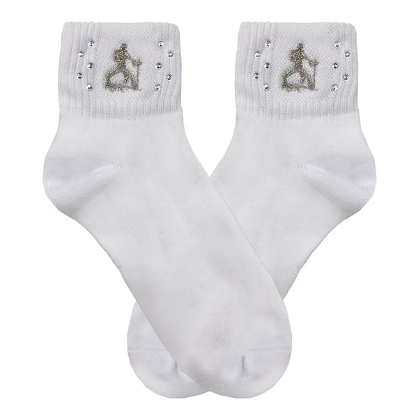 Graceland Elvis Silhouette Rhinestone Socks