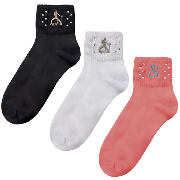 graceland Elvis Silhouette Rhinestone Socks