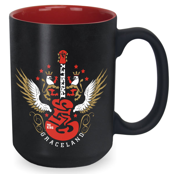 graceland Elvis The King Wing Guitar Coffee Mug