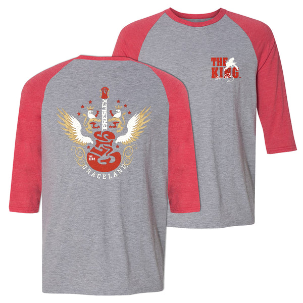 graceland Elvis The King Wing Guitar Raglan