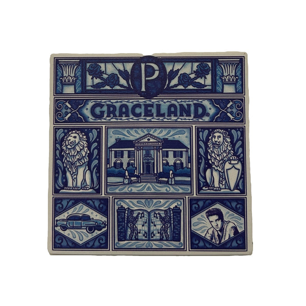 Graceland Graceland Blue Tile Coaster
