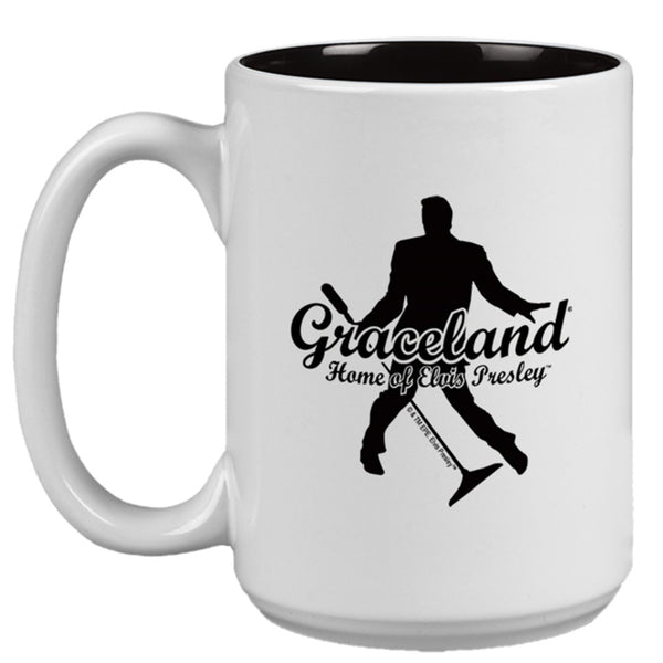 graceland Graceland Elvis Silhouette Two Tone Mug