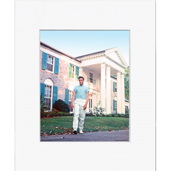 graceland Graceland Elvis Walking Matted Photo
