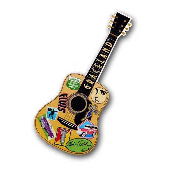 graceland Graceland Guitar Icons Wood Magnet