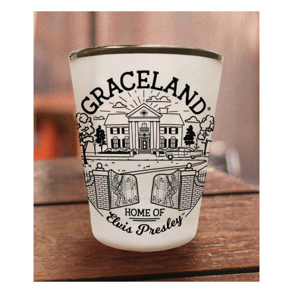 graceland Graceland Line Art Frosted Shot Glass
