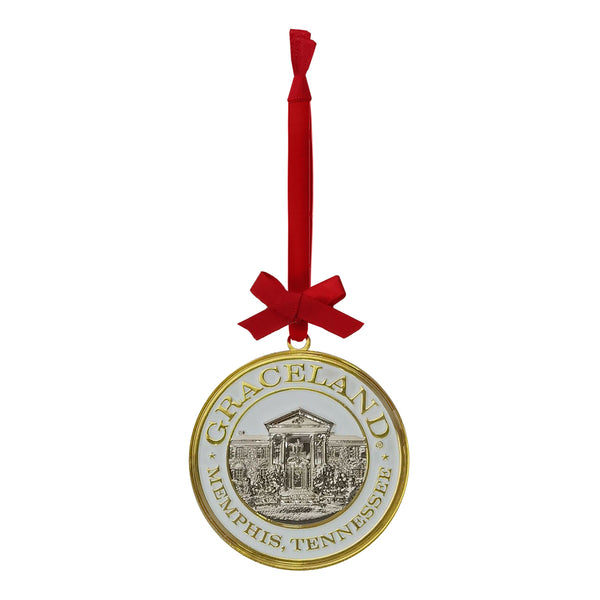 graceland Graceland Matte White Round Ornament
