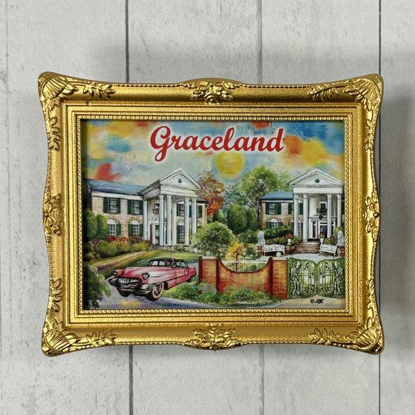 graceland Graceland Watercolor Gold Frame Magnet