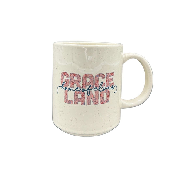 graceland Graceland Home of Elvis Floral Coffee Mug