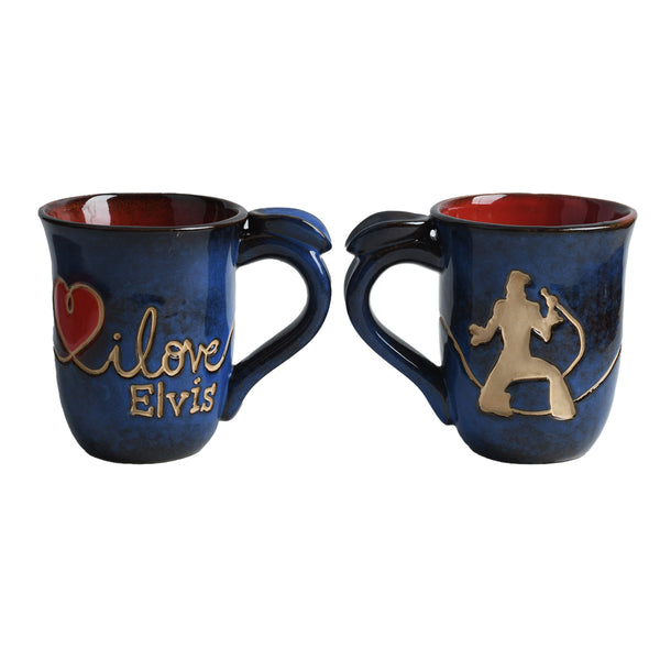 Graceland I Love Elvis Pottery Mug