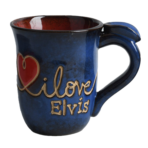 graceland I Love Elvis Pottery Mug