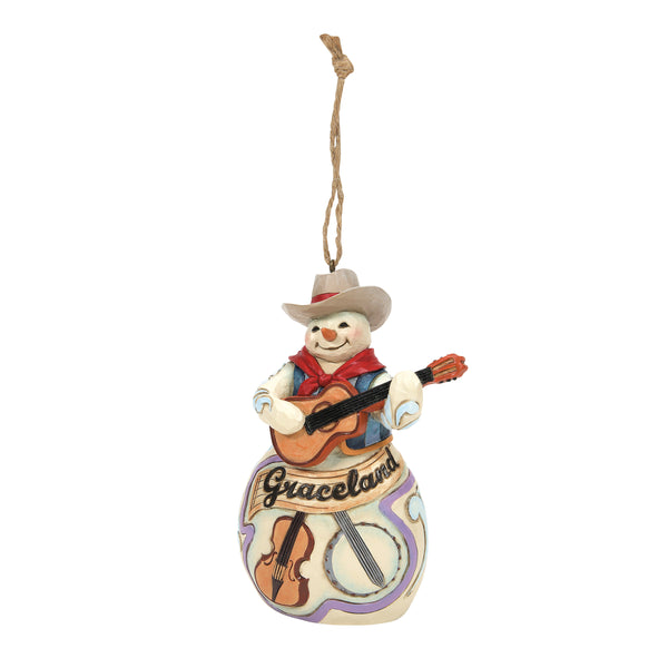 graceland Jim Shore Graceland Snowman Ornament
