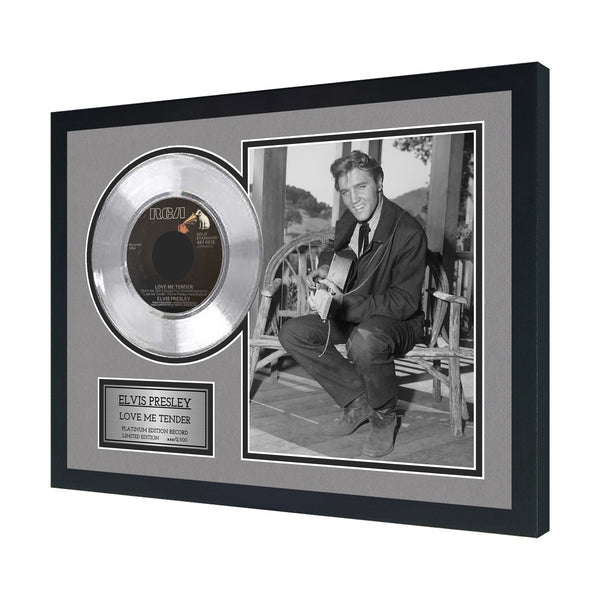 Graceland Love Me Tender Platinum 45 Framed Record